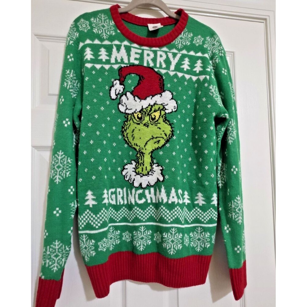 The Grinch "Merry Grinchmas" Ugly Christmas Sweater Size Medium (38-40)